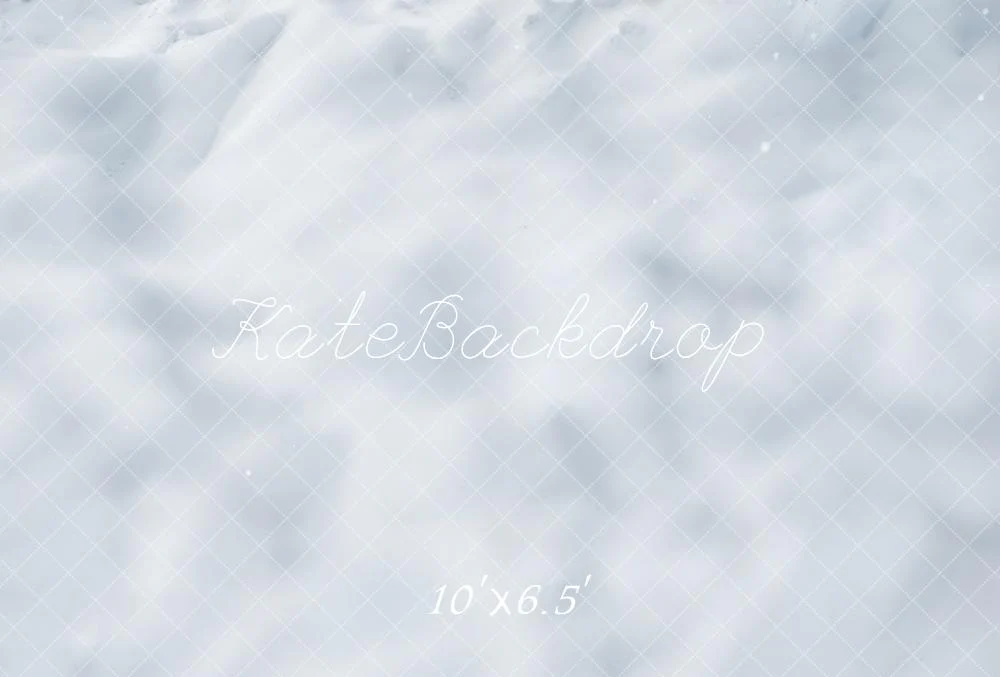 Kate Snowy Ground Texture White Fleece Backdrop Designed by Emetselch - Image 2