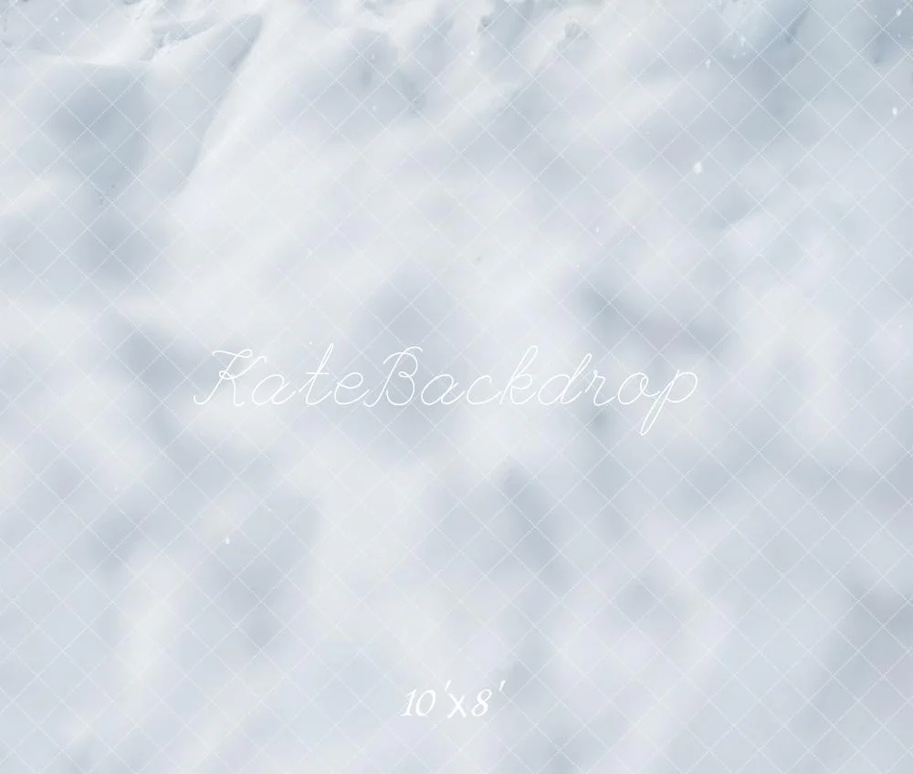 Kate Snowy Ground Texture White Fleece Backdrop Designed by Emetselch - Image 3