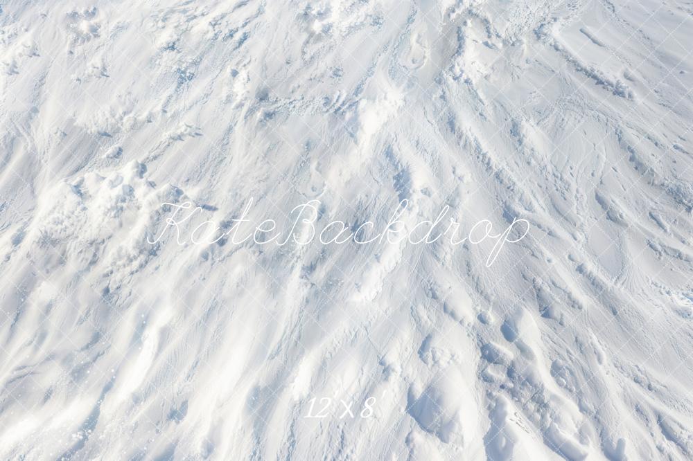 Kate Snowy Ground Texture White Fleece Backdrop Designed by Emetselch - Image 4