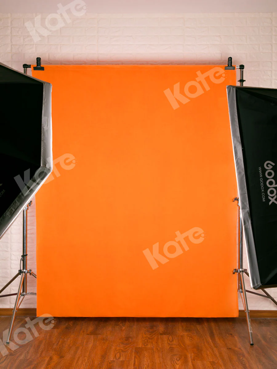 Kate Solid Orange Color Portrait Photography Backdrop for Studio(HGCSB) - Image 2