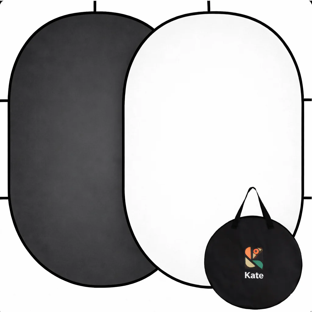 Kate Solid White/Grey Collapsible Backdrop Photography 5X6.5ft(1.5x2m) - Image 2