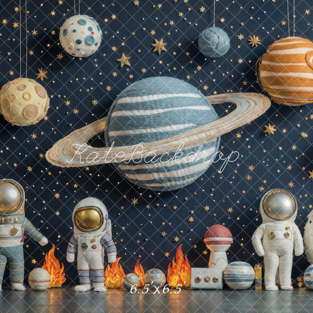 Kate Space Adventure Astronaut Planet Boy Backdrop Designed by Emetselch - Image 2