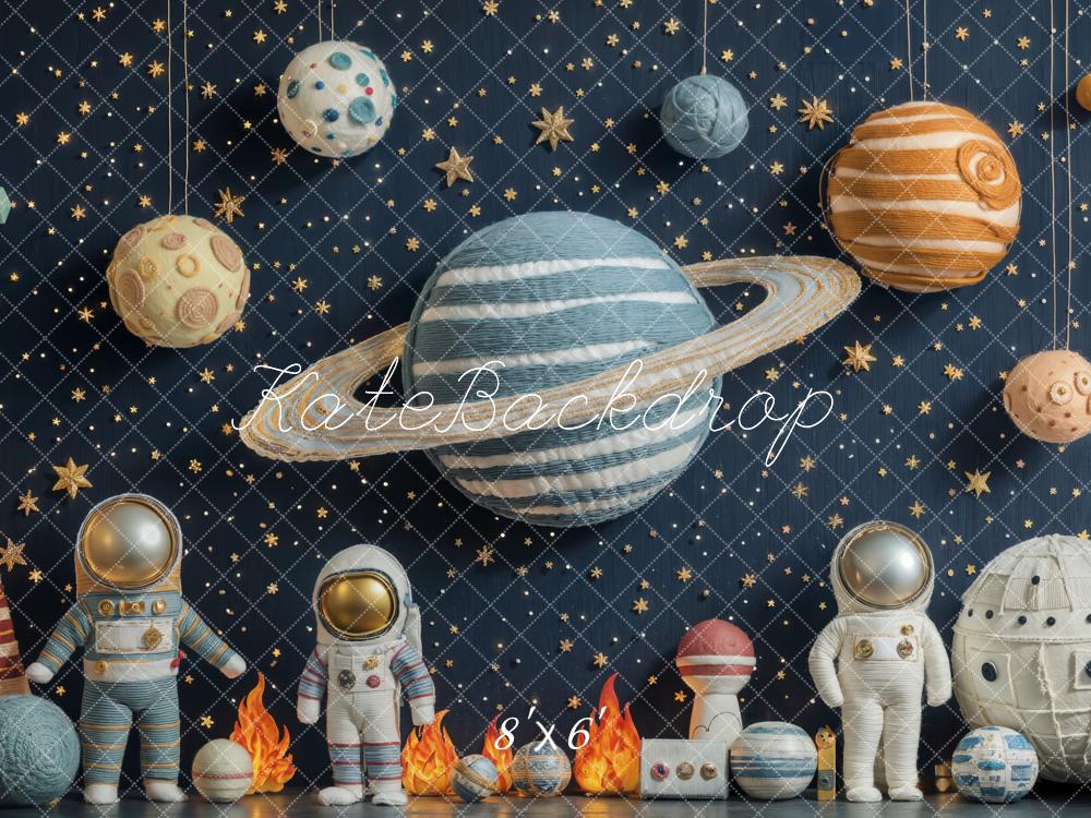 Kate Space Adventure Astronaut Planet Boy Backdrop Designed by Emetselch - Image 3