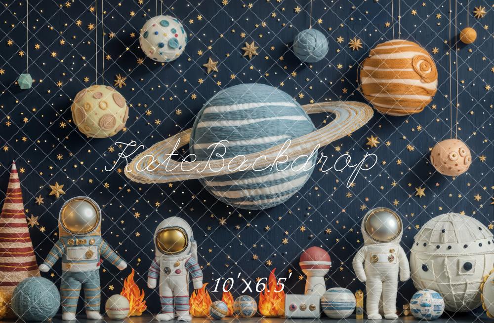 Kate Space Adventure Astronaut Planet Boy Backdrop Designed by Emetselch - Image 4