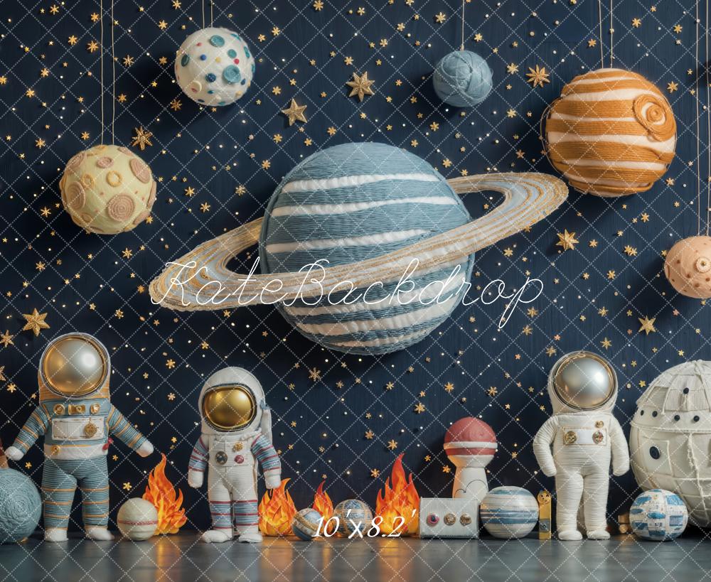 Kate Space Adventure Astronaut Planet Boy Backdrop Designed by Emetselch - Image 5