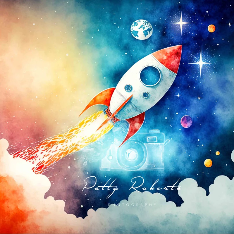 Kate Space Mission Boy Backdrop Designed by Patty Robert - Image 4