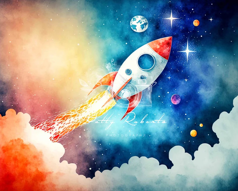 Kate Space Mission Boy Backdrop Designed by Patty Robert - Image 5