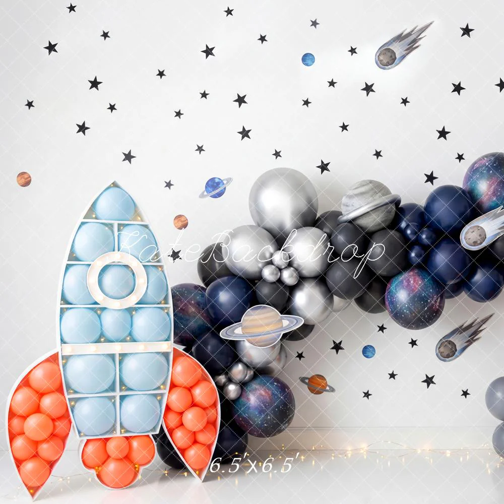 Kate Space Rocket Planets Stars Backdrop Designed by Patty Robert - Image 2