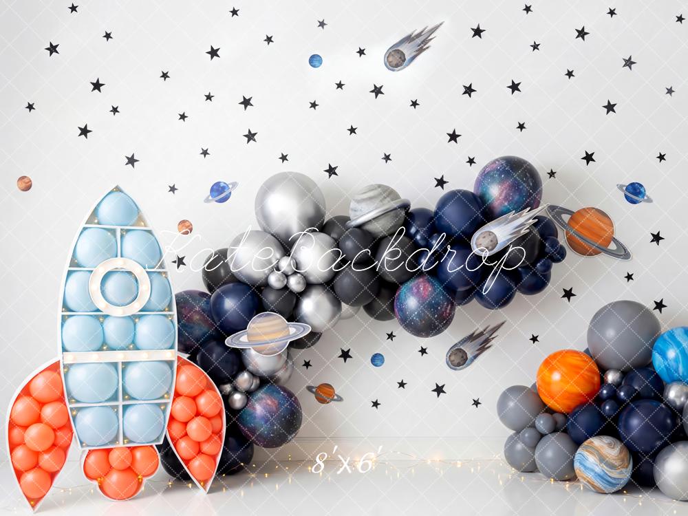 Kate Space Rocket Planets Stars Backdrop Designed by Patty Robert - Image 3
