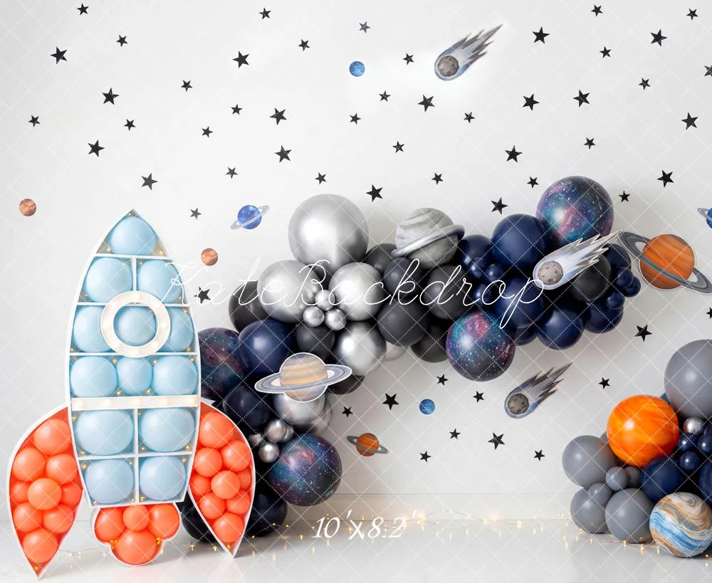 Kate Space Rocket Planets Stars Backdrop Designed by Patty Robert - Image 6
