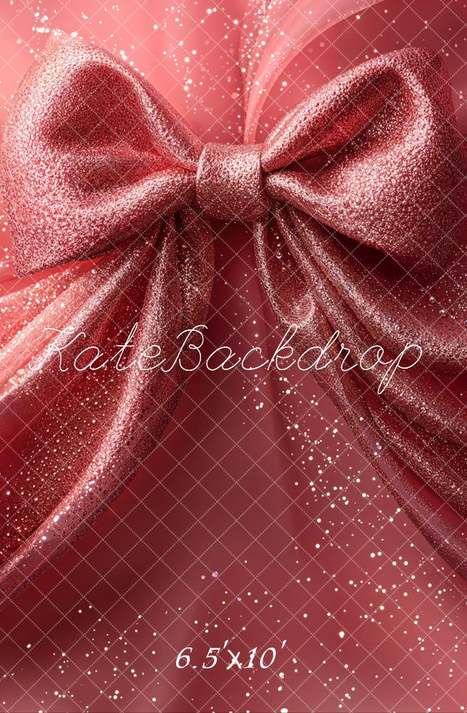 Kate Sparkling Pink Big Bow Backdrop Designed by Emetselch - Image 2