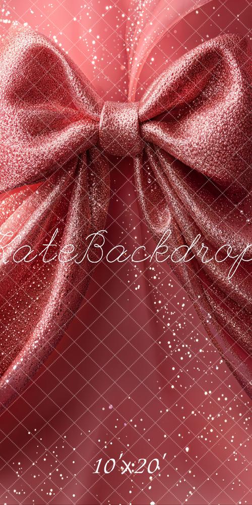 Kate Sparkling Pink Big Bow Backdrop Designed by Emetselch - Image 3