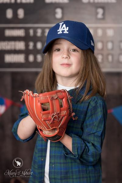 Kate Vintage Baseball with Scoreboard Sport Backdrop for Photography Designed By Mandy Ringe Photography - Image 6