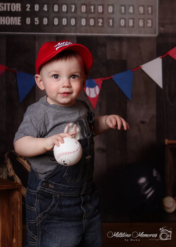 Kate Vintage Baseball with Scoreboard Sport Backdrop for Photography Designed By Mandy Ringe Photography - Image 7