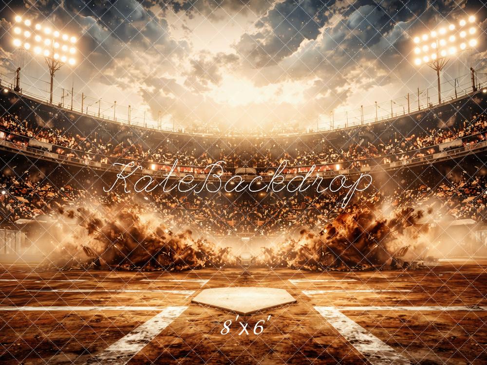 Kate Sports Baseball Stadium Dramatic Lights Backdrop Designed by Mini MakeBelieve - Image 3