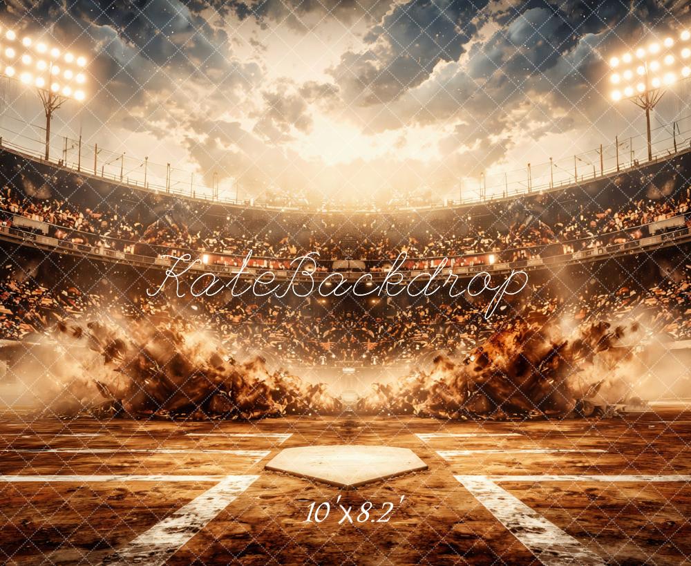 Kate Sports Baseball Stadium Dramatic Lights Backdrop Designed by Mini MakeBelieve - Image 6
