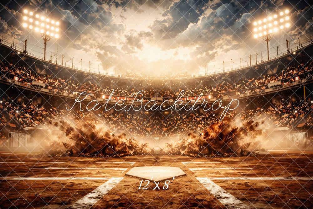 Kate Sports Baseball Stadium Dramatic Lights Backdrop Designed by Mini MakeBelieve - Image 8