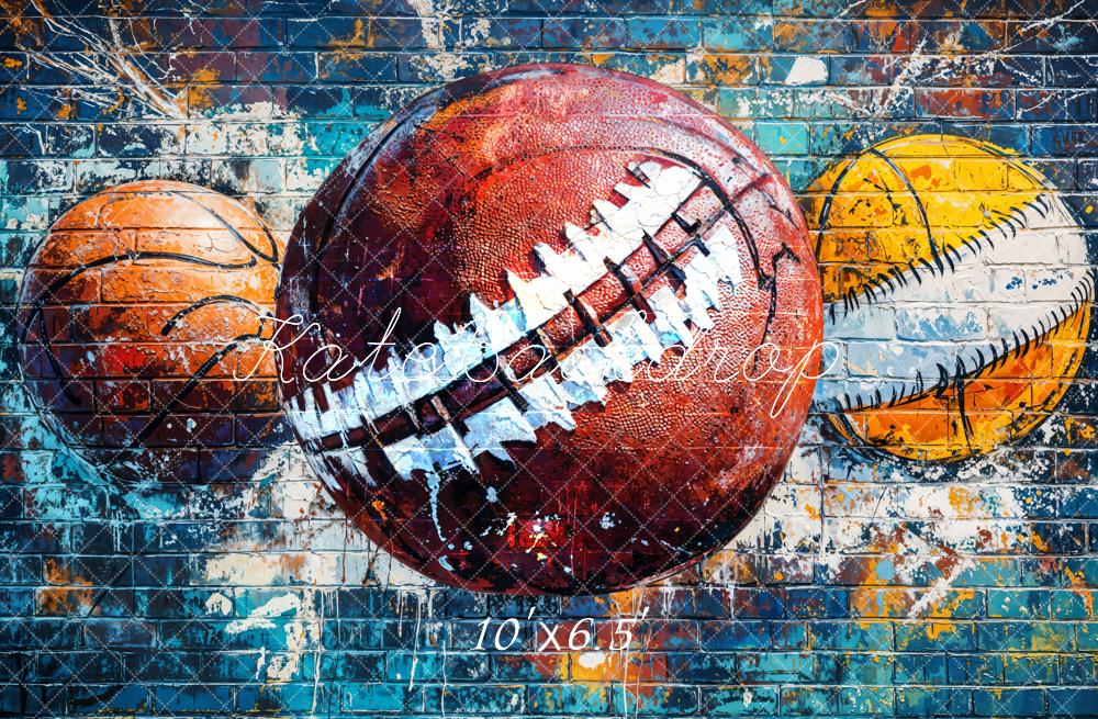 Kate Sports Graffiti Rugby Wall Backdrop Designed by Emetselch - Image 4