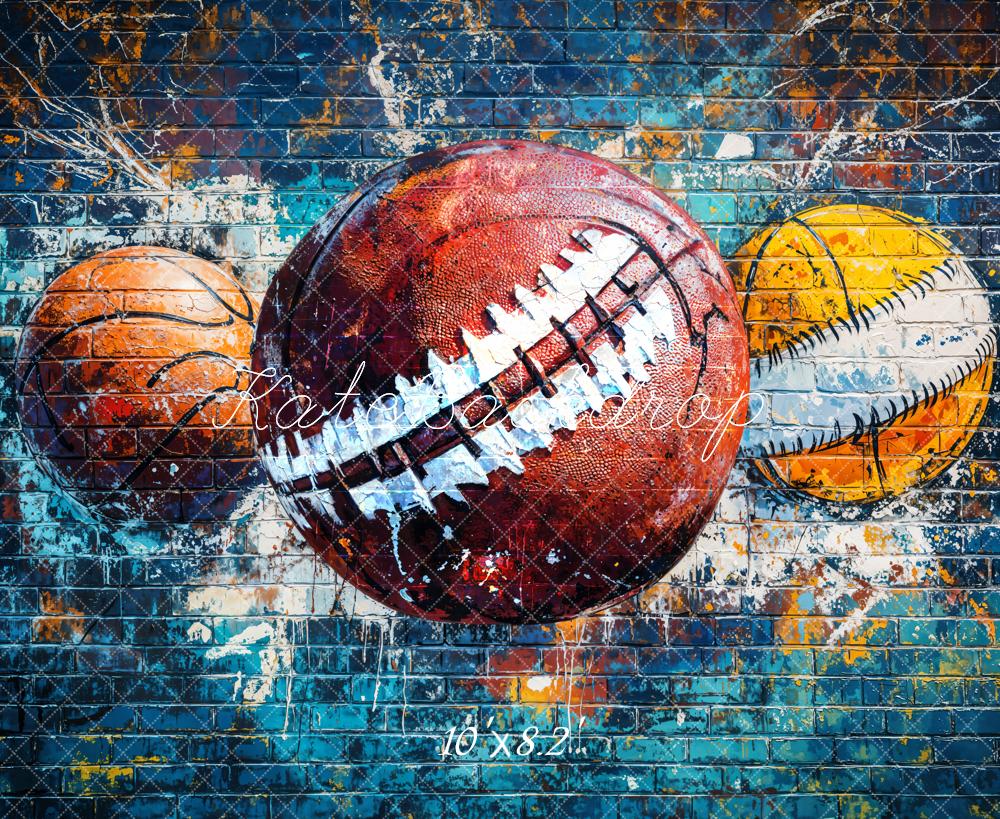 Kate Sports Graffiti Rugby Wall Backdrop Designed by Emetselch - Image 5