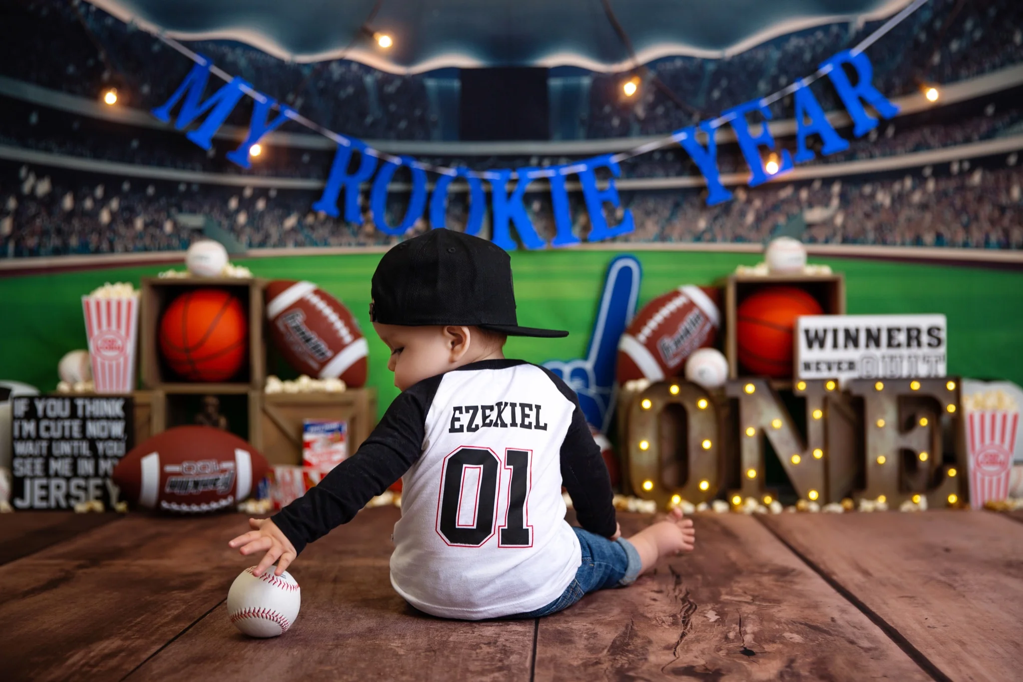 Kate Sports Stadium Popcorn Backdrop Designed by Megan Leigh Photography - Image 3