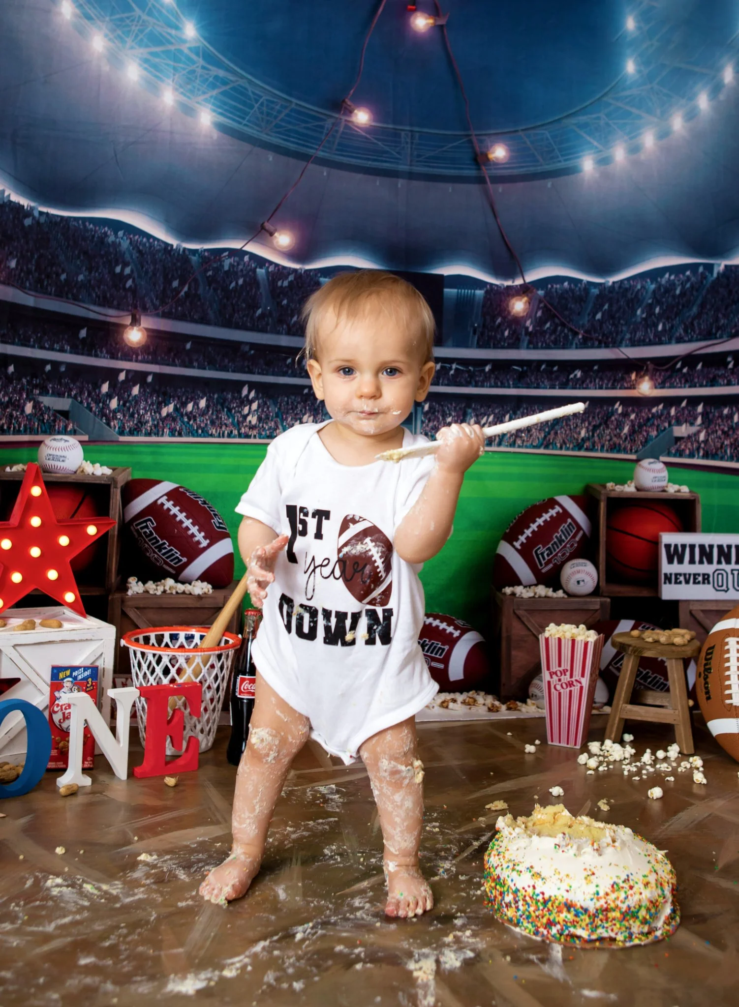 Kate Sports Stadium Popcorn Backdrop Designed by Megan Leigh Photography - Image 4