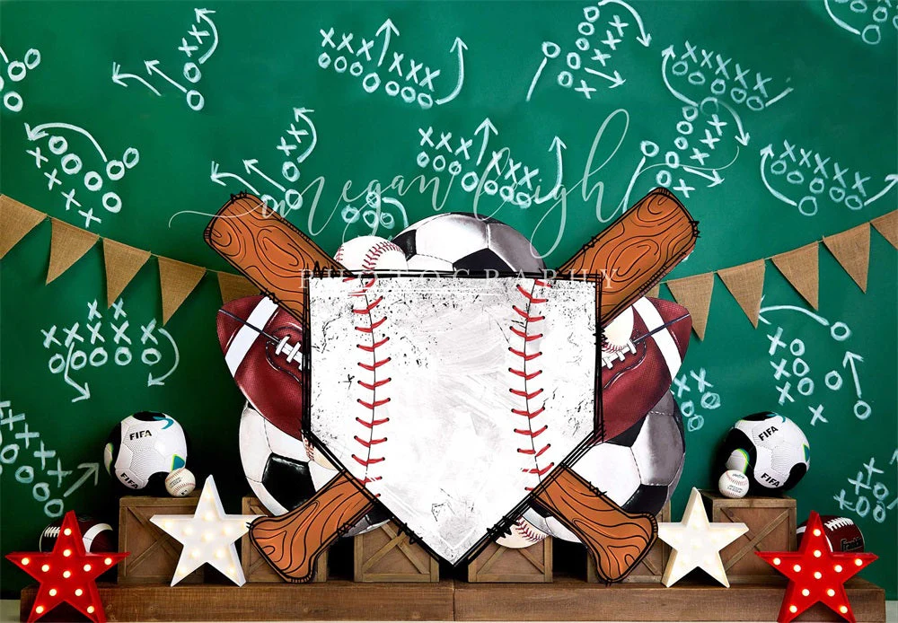 Kate Sports Strategy Chalkboard Backdrop Designed by Megan Leigh Photography - Image 2