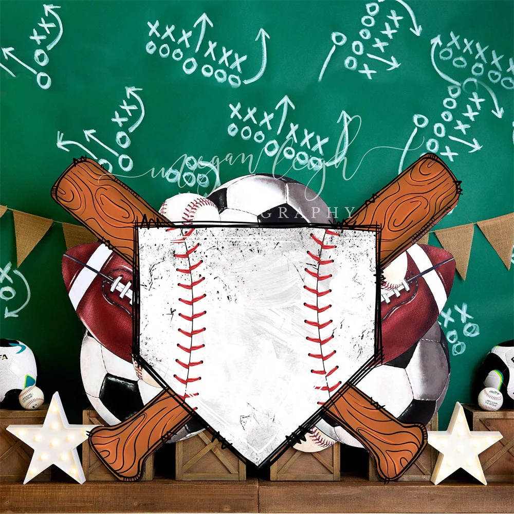 Kate Sports Strategy Chalkboard Backdrop Designed by Megan Leigh Photography - Image 4