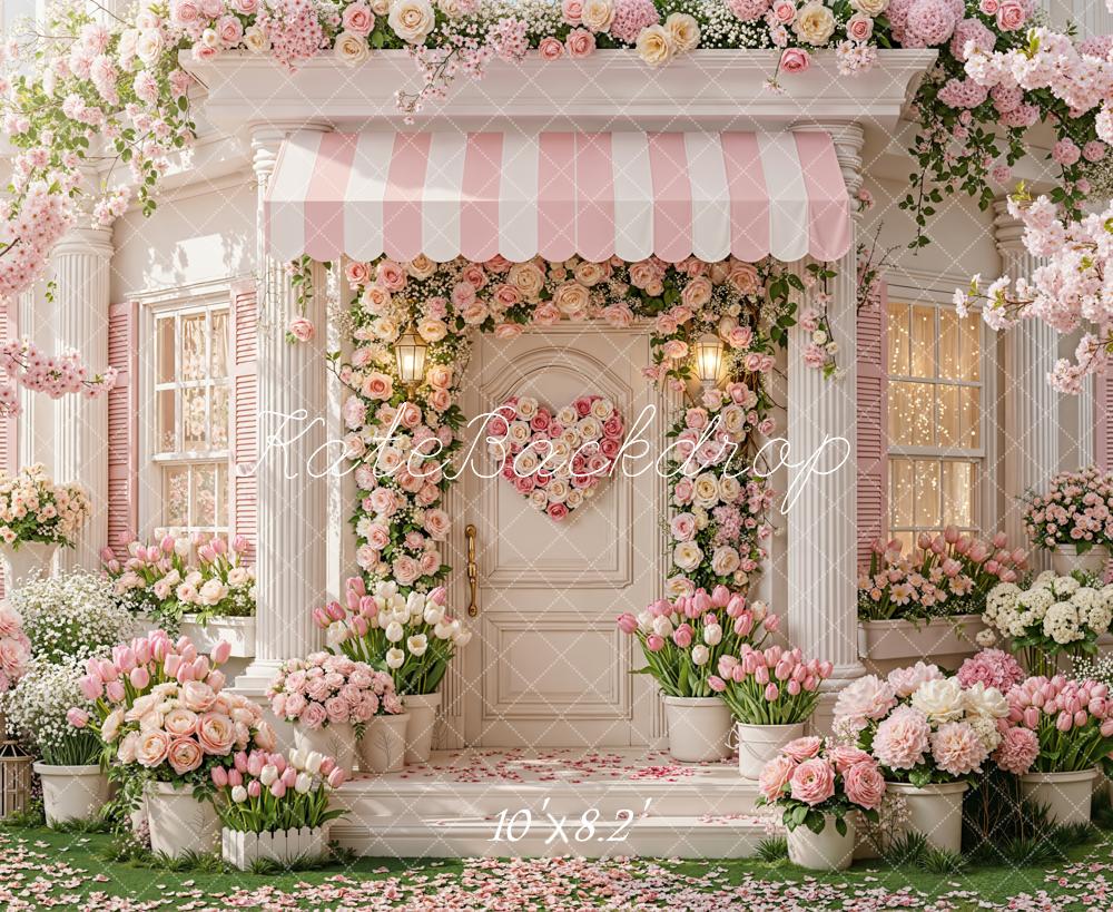 Kate Spring Arch Pink Floral Entrance Backdrop Designed by Emetselch - Image 6