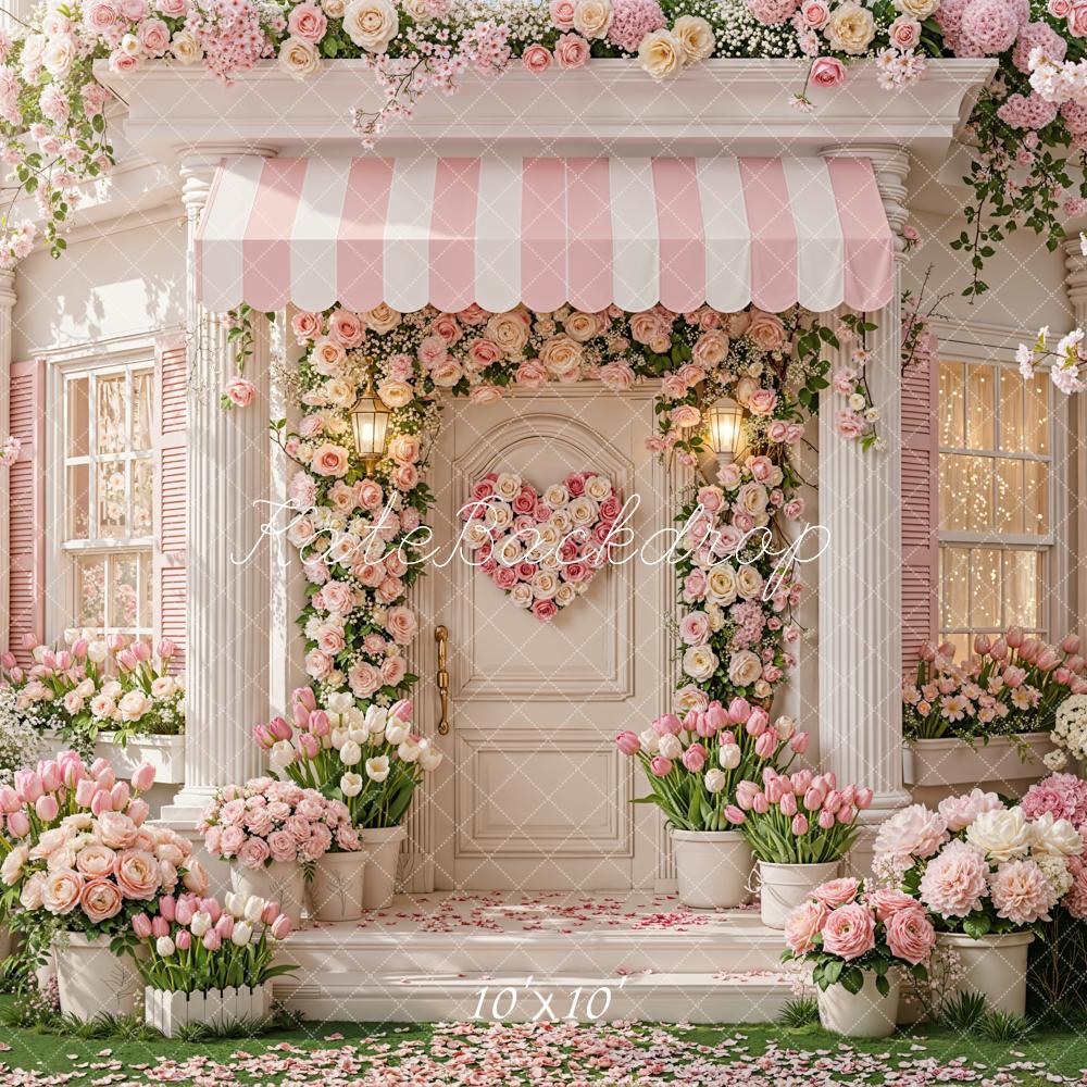 Kate Spring Arch Pink Floral Entrance Backdrop Designed by Emetselch - Image 7