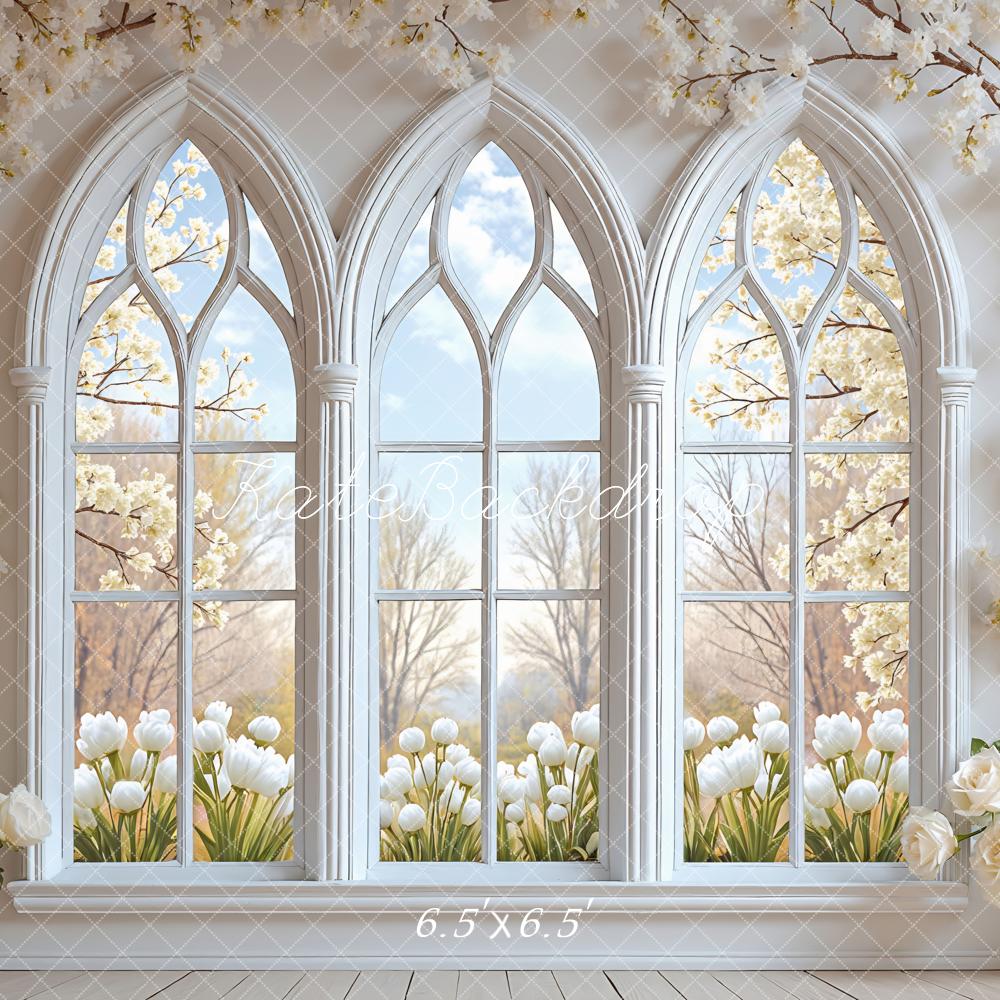 Kate Spring Arched Windows Blossom Backdrop Designed by Mini MakeBelieve - Image 2