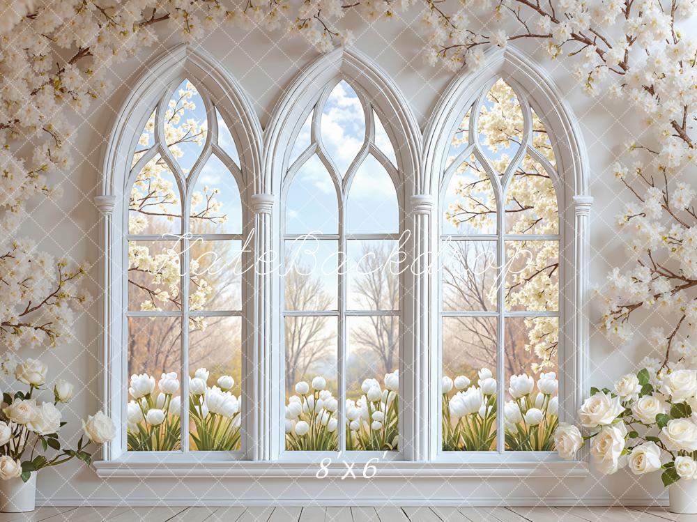 Kate Spring Arched Windows Blossom Backdrop Designed by Mini MakeBelieve - Image 3