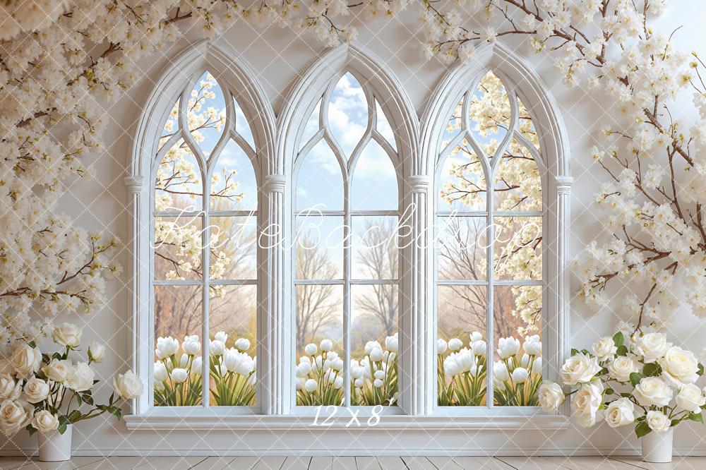 Kate Spring Arched Windows Blossom Backdrop Designed by Mini MakeBelieve - Image 8