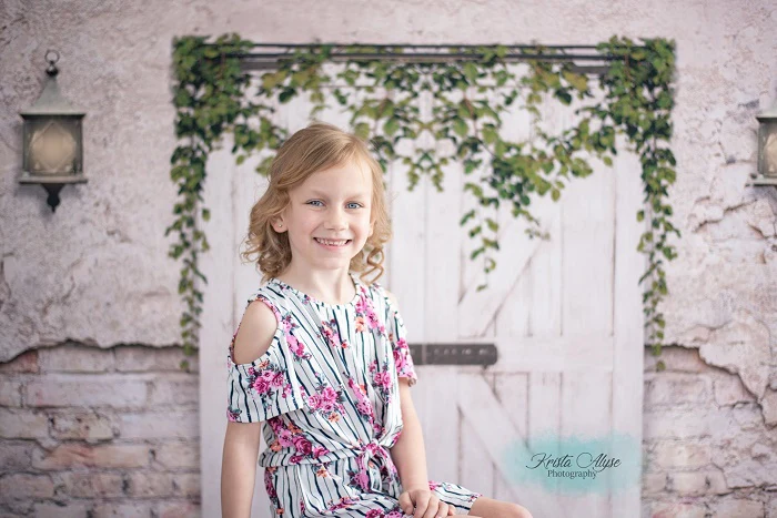 Kate Spring Backdrop Vintage wall Barn Door for Photography - Image 3