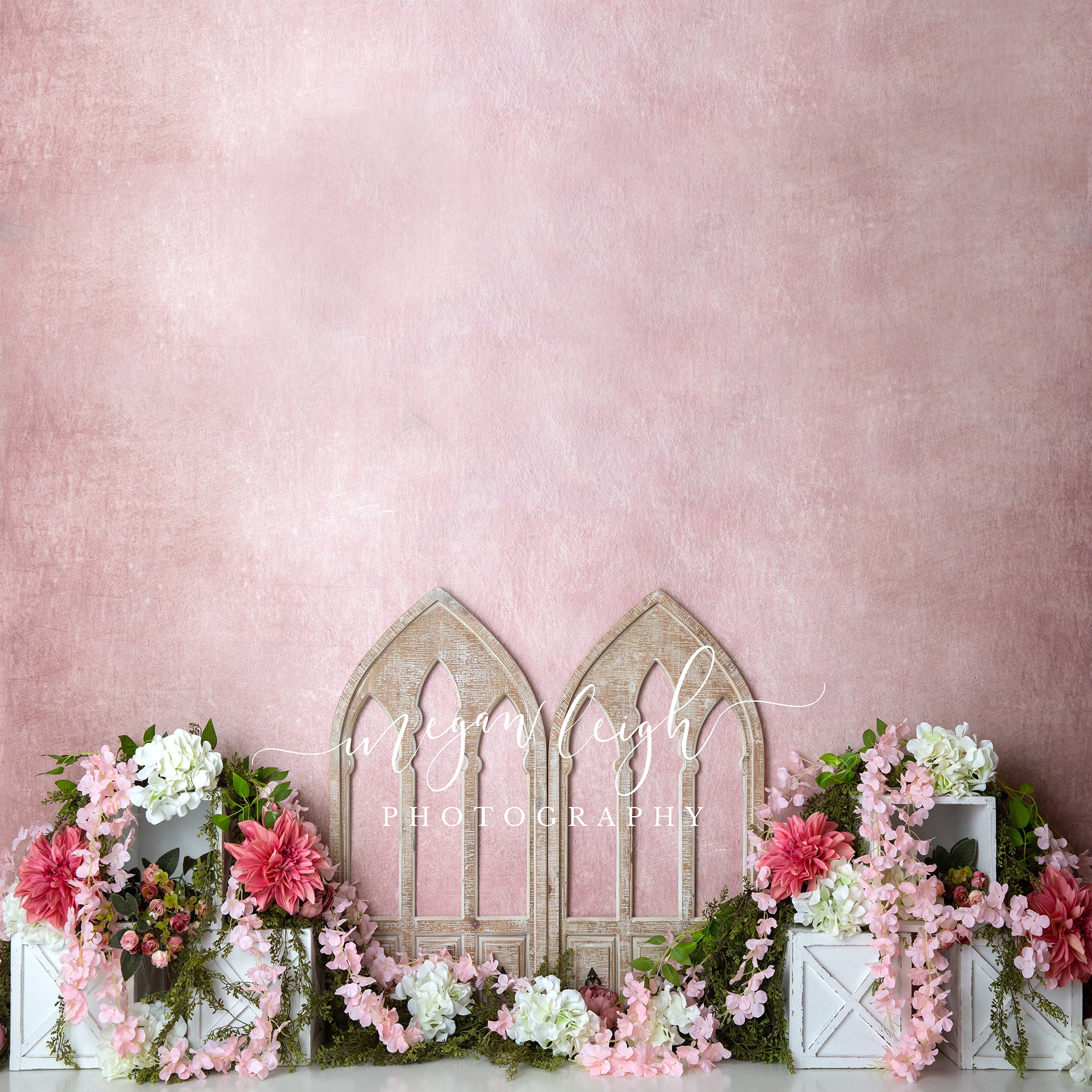 Kate Spring Barn Door Cake Smash Pink Backdrop Designed by Megan Leigh Photography - Image 5