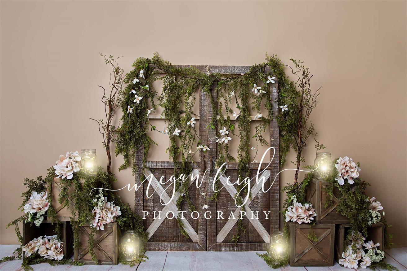 Kate Spring Barn Door Manor Backdrop Designed by Megan Leigh Photography - Image 2