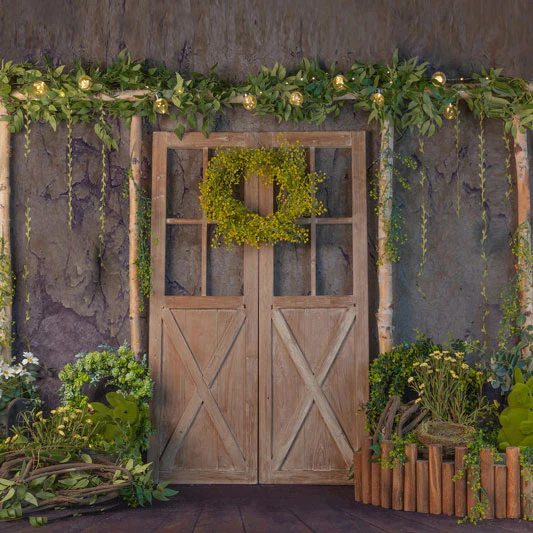Kate Spring Barn Door with Lignts Backdrop Designed by Jia Chan Photography - Image 2
