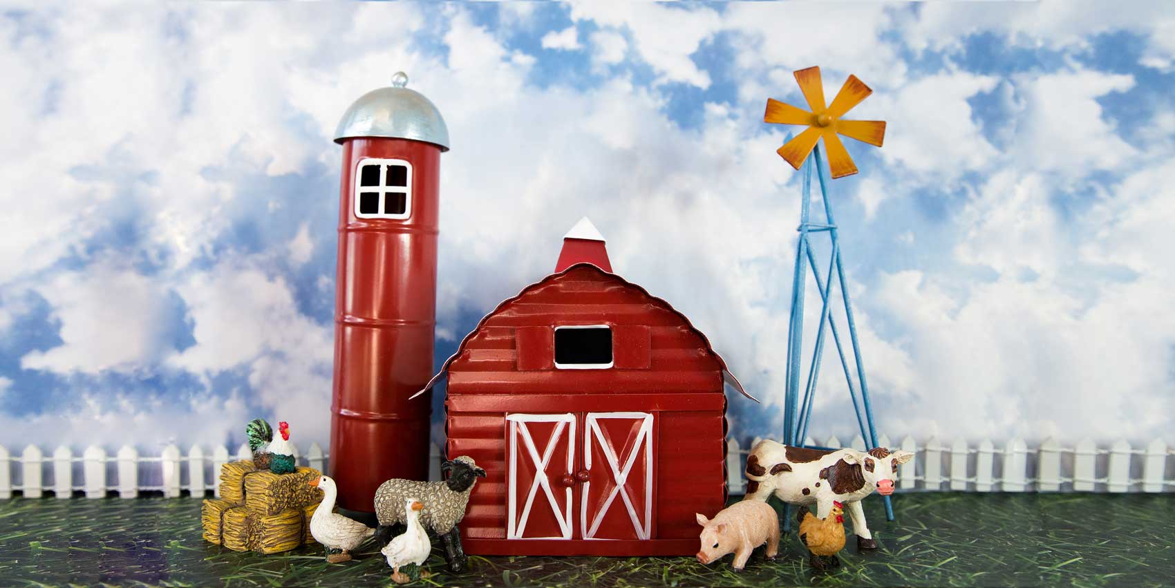 Kate Spring Barnyard Farm Backdrop Designed by Megan Leigh Photography - Image 5