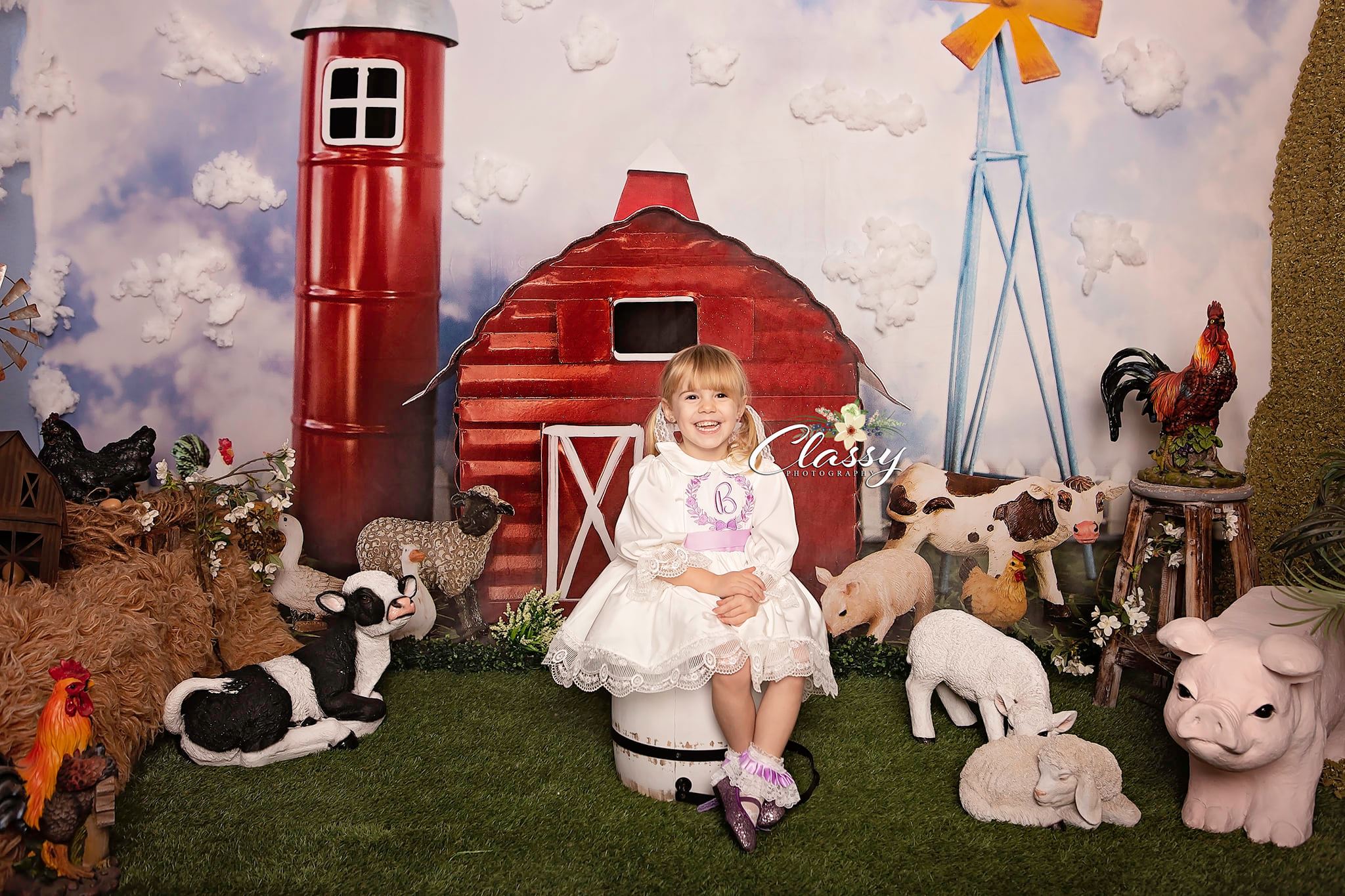 Kate Spring Barnyard Farm Backdrop Designed by Megan Leigh Photography - Image 6