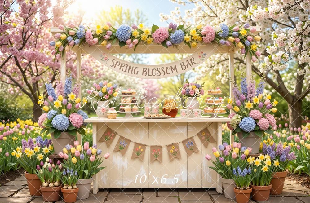 Kate Spring Blossom Bar Garden Backdrop Designed by Emetselch - Image 4