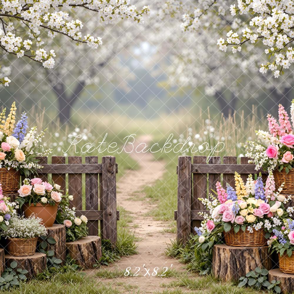 Kate Spring Blossom Gate Garden Backdrop Designed by Mini MakeBelieve - Image 5