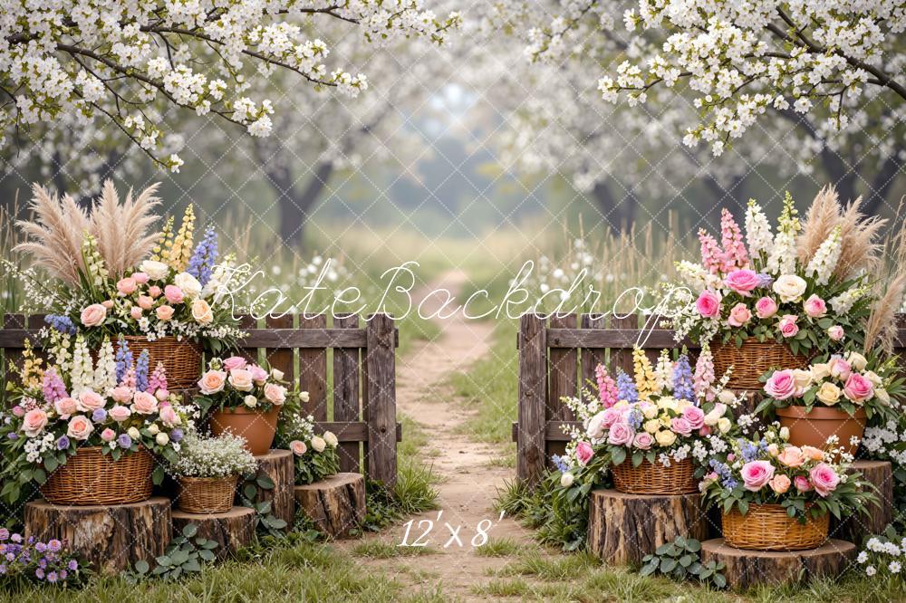 Kate Spring Blossom Gate Garden Backdrop Designed by Mini MakeBelieve - Image 8