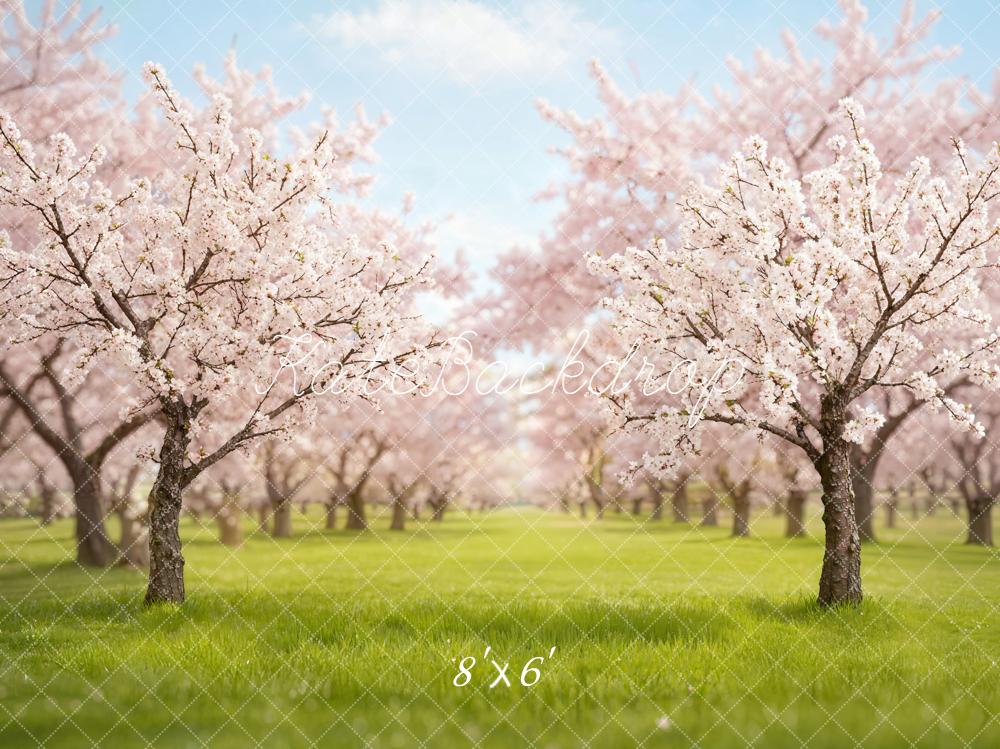 Kate Spring Blossom Orchard Meadow Backdrop Designed by Emetselch - Image 3