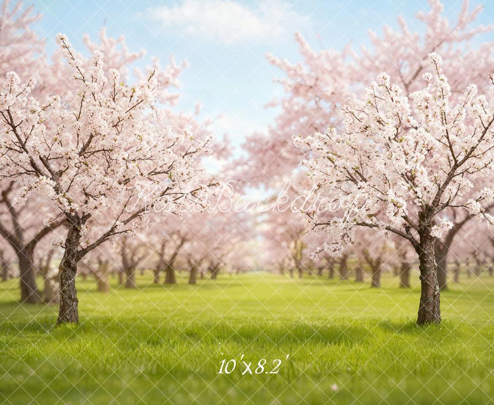 Kate Spring Blossom Orchard Meadow Backdrop Designed by Emetselch - Image 6