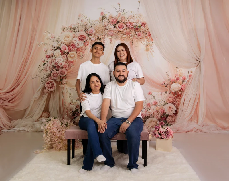 Kate Spring Mother's day Blush Roses Curtains Backdrop Designed by Emetselch - Image 2