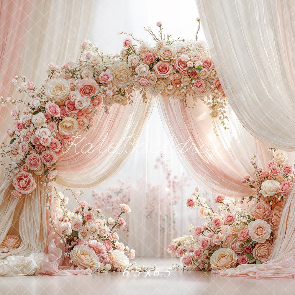 Kate Spring Mother's day Blush Roses Curtains Backdrop Designed by Emetselch - Image 3