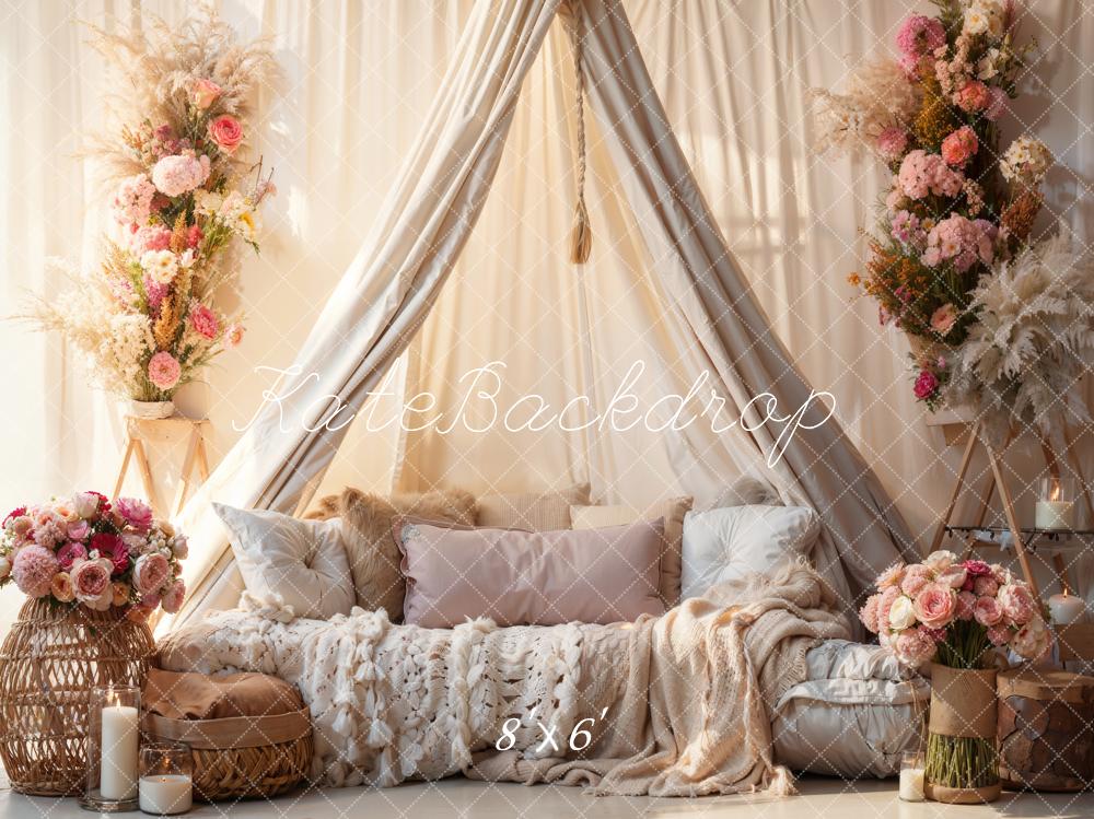 Kate Spring Boho Floral Sofa Backdrop Designed by Emetselch - Image 6