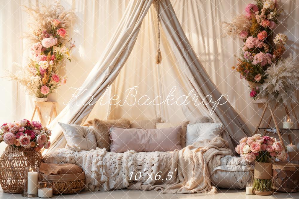 Kate Spring Boho Floral Sofa Backdrop Designed by Emetselch - Image 7