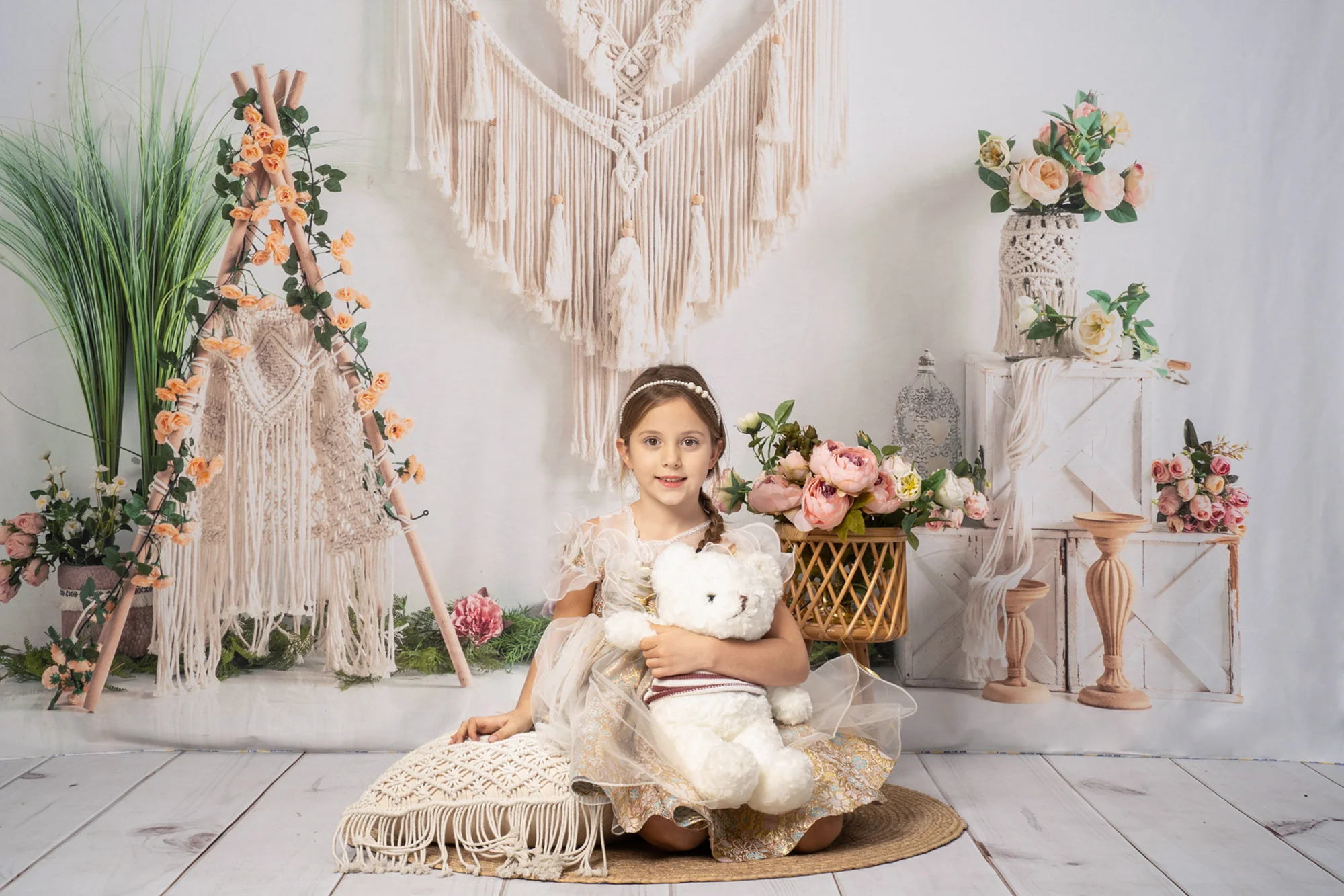 Kate Spring Boho Flower Tent Backdrop Designed by Emetselch - Image 3