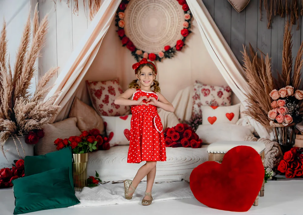 Kate Spring Valentine Boho Romantic Floral Tent Backdrop Designed by Emetselch - Image 3