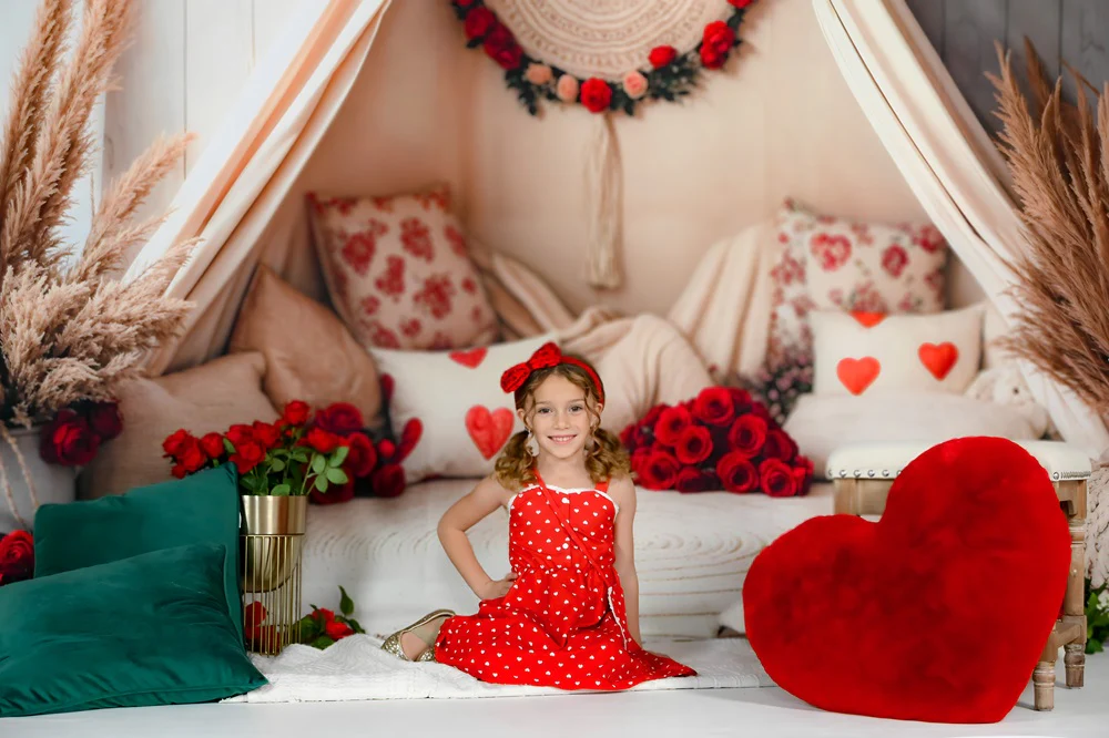 Kate Spring Valentine Boho Romantic Floral Tent Backdrop Designed by Emetselch - Image 5